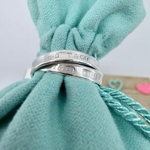 Tiffany & Co 1837 Interlocking Circles Ring in Silver, Sz 7